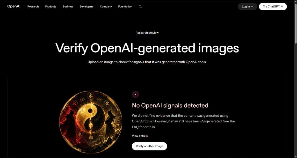 AI-generated yin yang artwork after SynthID removal