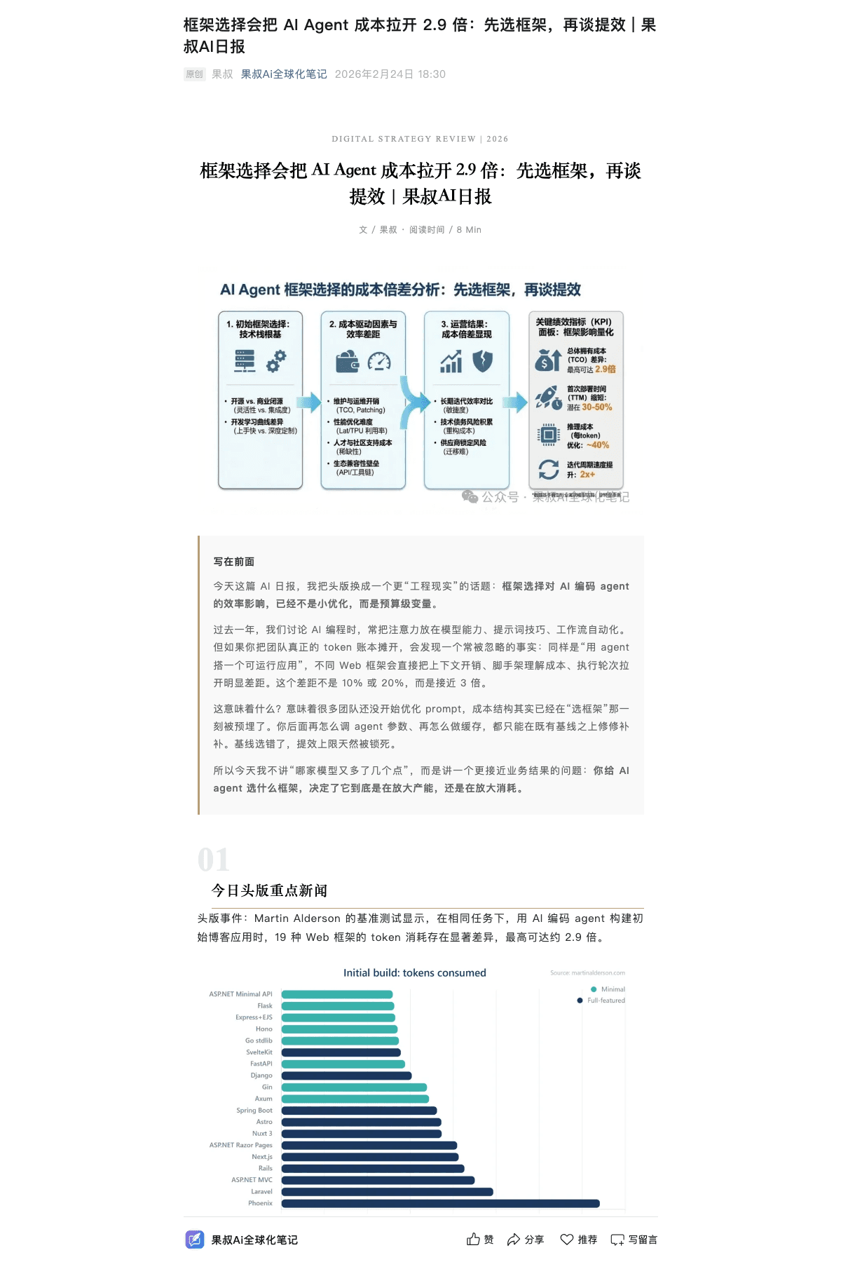 果叔AI日报公众号案例截图