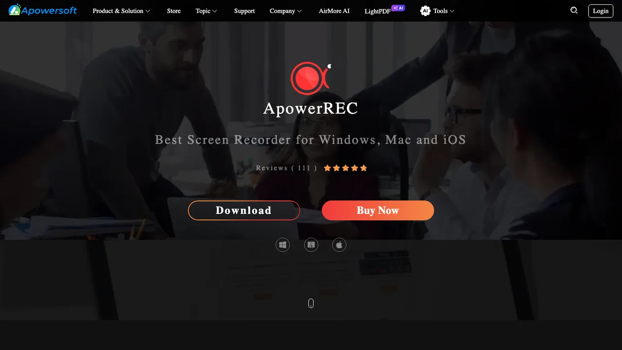 Official ApowerREC page for cross-platform screen recording