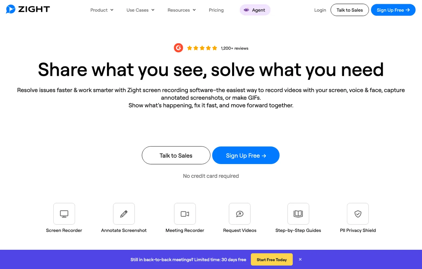 Official Zight page used for business capture and sharing context